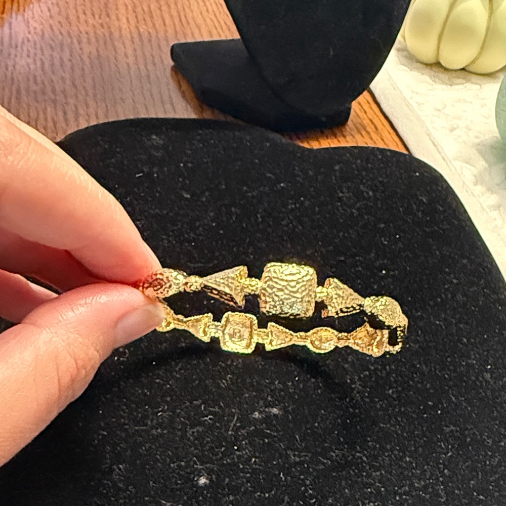 Larisa Barrera Hammered Gold Plated Bracelet
